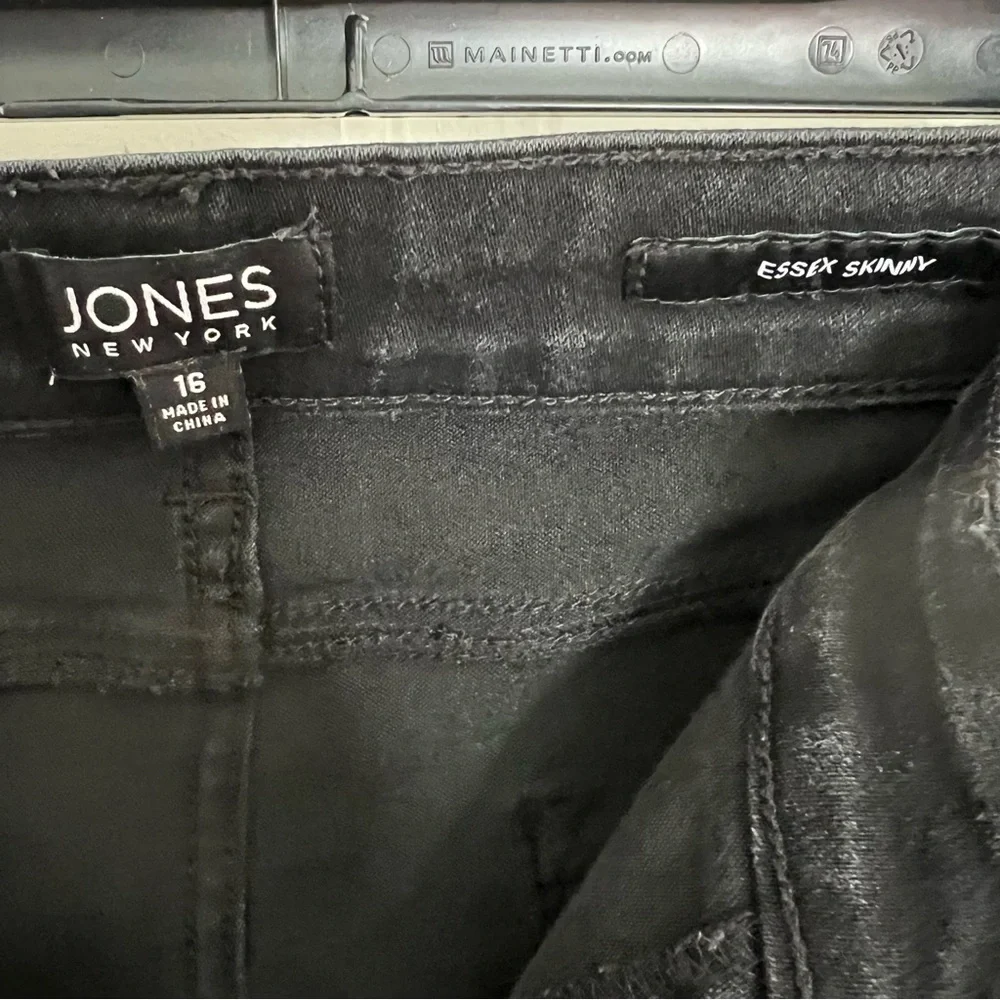 Womens JONES NEW YORK Black Essex Skinny Stretch Jeans Size 16